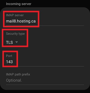 imap tls settings