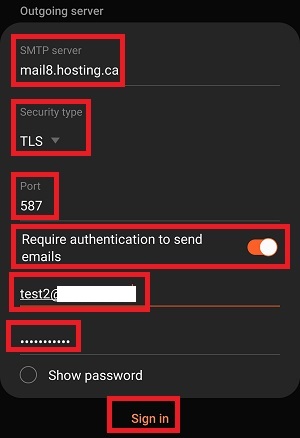 tls smtp settings
