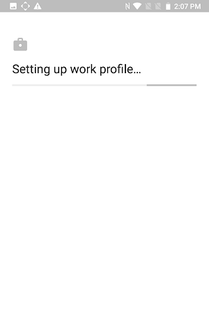 work profile setup